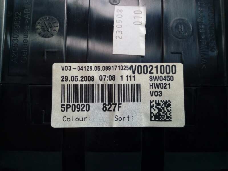 Recambio de cuadro instrumentos para seat altea (5p1) reference referencia OEM IAM 5P0920827F  E2-A1-8-8