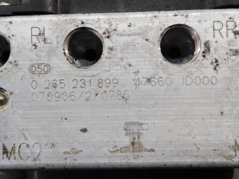 Recambio de abs para nissan qashqai (j10) acenta referencia OEM IAM 47660JD000 0265800609 P3-A8-23-5