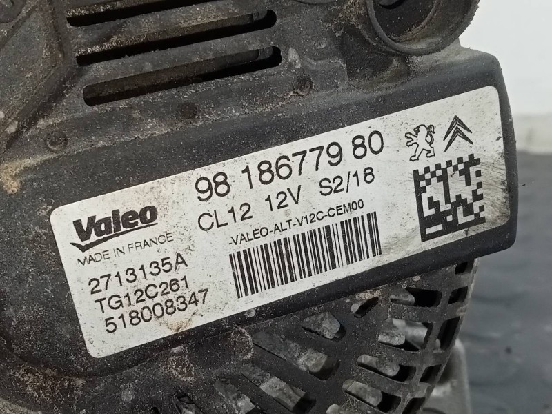 Recambio de alternador para citroën c3 live referencia OEM IAM 9818677980 2713135A P3-A5-2-3
