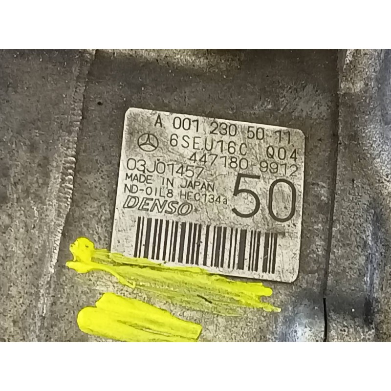 Recambio de compresor aire acondicionado para mercedes-benz clase c (w204) familiar 220 t cdi (204.208) referencia OEM IAM A0012
