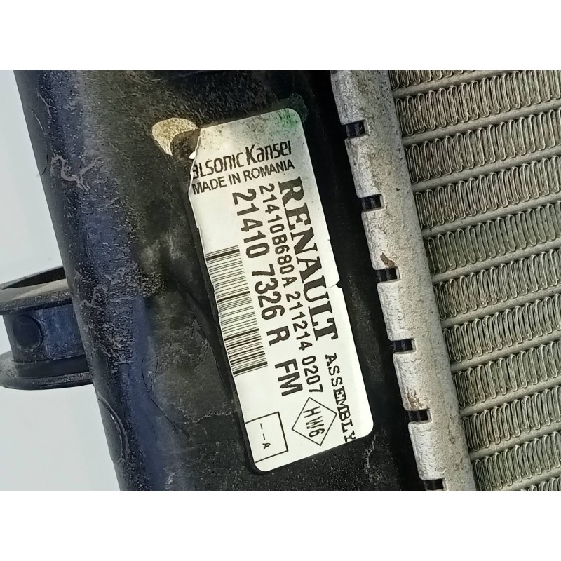 Recambio de radiador agua para dacia sandero stepway referencia OEM IAM 214107326R  P2-A6-9