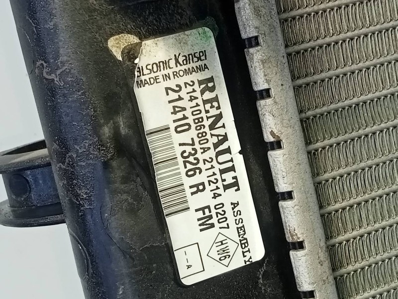 Recambio de radiador agua para dacia sandero stepway referencia OEM IAM 214107326R  P2-A6-9