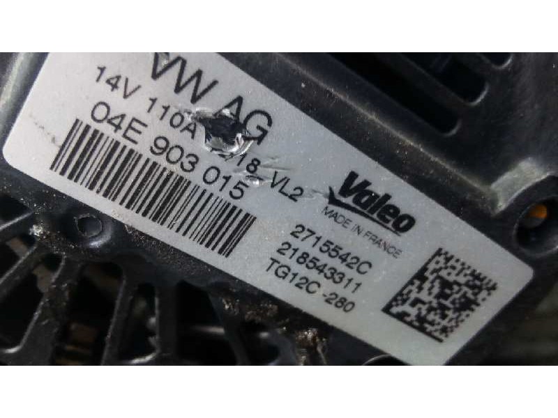 Recambio de alternador para volkswagen polo advance referencia OEM IAM 04E903015  P3-A4-8-5