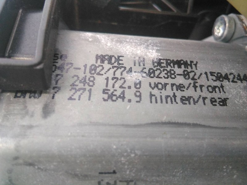 Recambio de elevalunas trasero derecho para bmw serie 5 lim. (f10) 520d referencia OEM IAM 7182122F10S  E1-A3-12-2