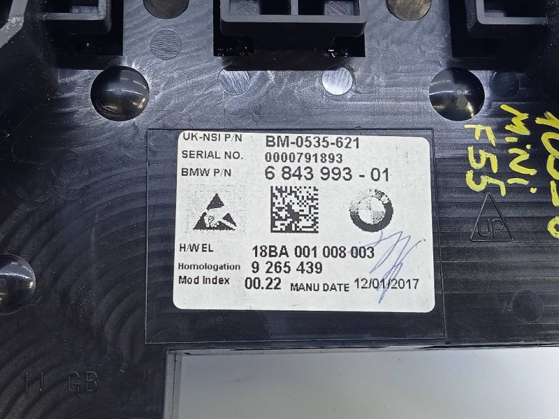 Recambio de cuadro instrumentos para mini mini 5-trg. (f55) cooper referencia OEM IAM 684399301 9265439 E3-A2-49-1
