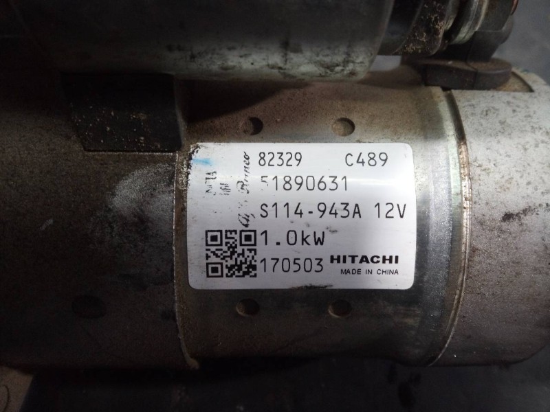 Recambio de motor arranque para fiat nuova 500 (150) pop referencia OEM IAM 51890631  P3-B7-19-1