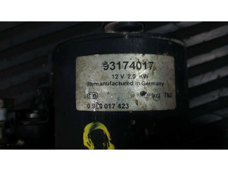 Recambio de motor arranque para opel astra g berlina comfort referencia OEM IAM 93174017 0986017423 P3-A7-28-3