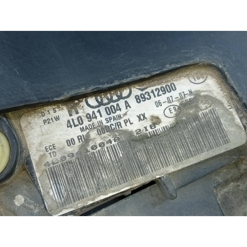 Recambio de faro derecho xenon para audi q7 (4l) 4.2 tdi (240kw) referencia OEM IAM 4L0941004A 89312900 E1-A5-43-1