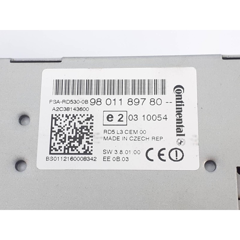 Recambio de sistema audio / radio cd para citroën c4 lim. seduction referencia OEM IAM 9801189780 980071738000 E3-B2-28-4