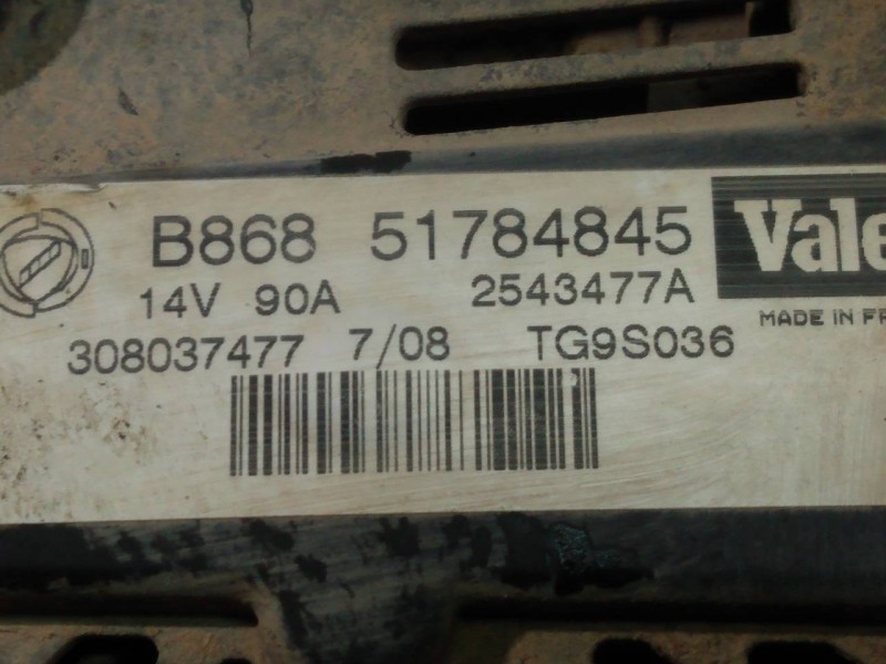 Recambio de alternador para fiat fiorino sx furg. referencia OEM IAM 51784845 2543477A P3-A4-30-2