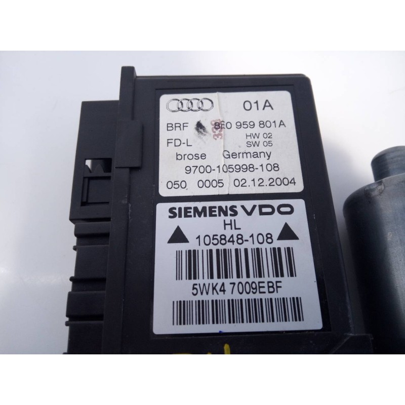 Recambio de elevalunas trasero izquierdo para audi a4 avant (8e) 2.5 tdi referencia OEM IAM 8E0959801A  E1-B6-16-2