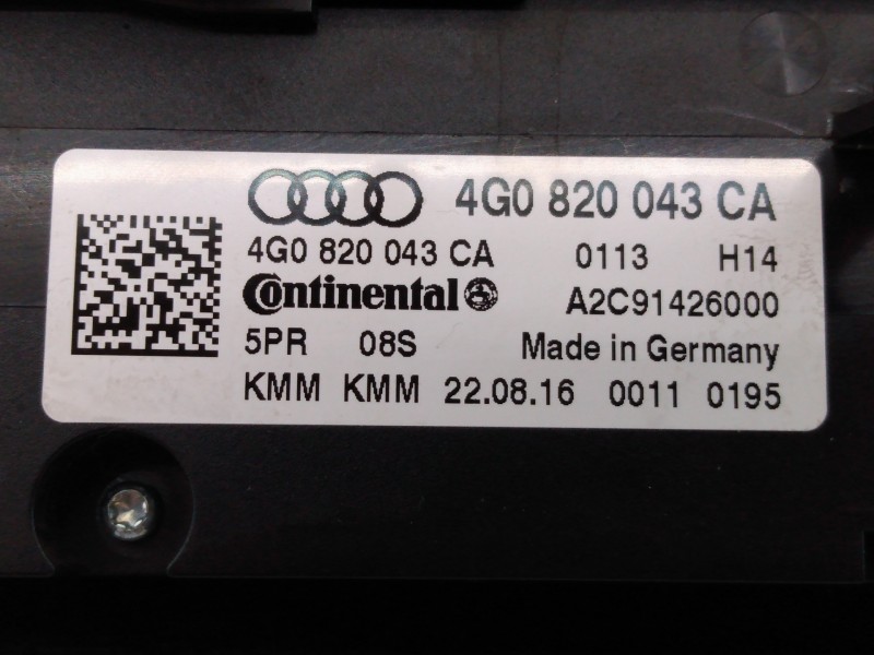 Recambio de mando climatizador para audi a6 allroad quattro (4gj) 3.0 tdi advanced edition referencia OEM IAM 4G0820043CA A2C914