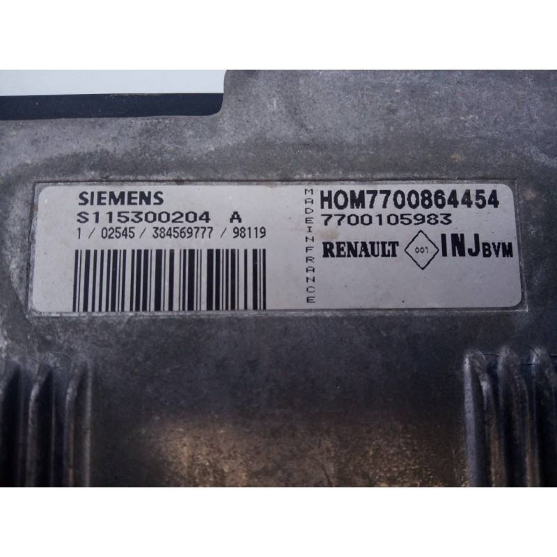 Recambio de centralita motor uce para renault megane i berlina hatchback (ba0) 1.6e europa referencia OEM IAM 7700105983 S115300