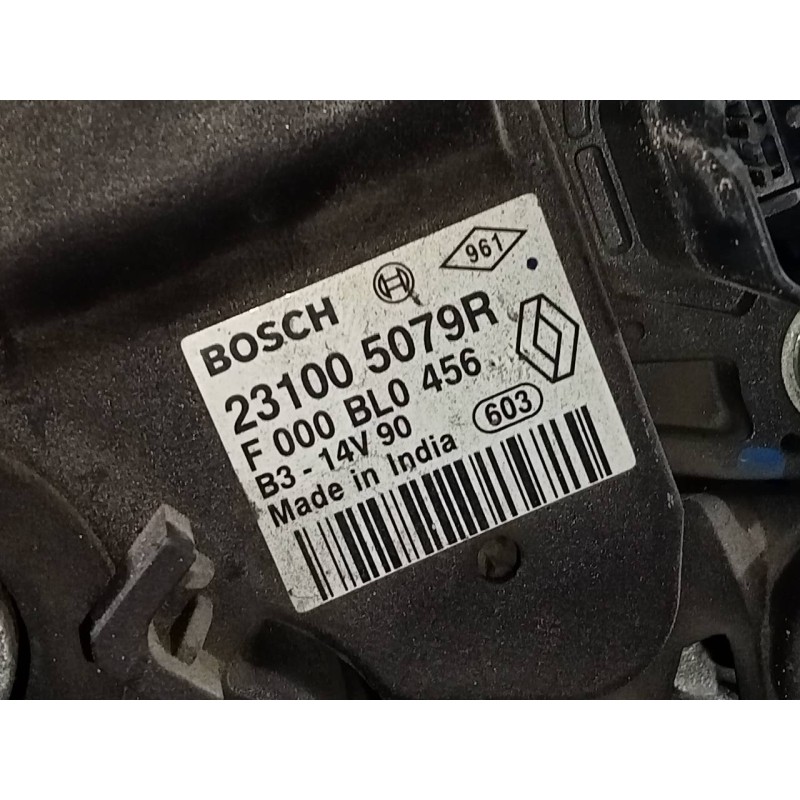 Recambio de alternador para dacia sandero stepway referencia OEM IAM 231005079R F000BL0456 P3-B6-2-3