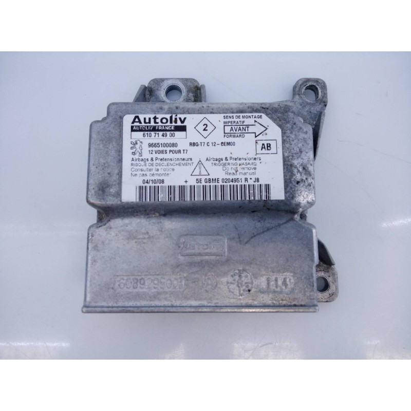 Recambio de centralita airbag para peugeot 308 sw urban referencia OEM IAM 9665100080 610714900 E3-B2-35-1