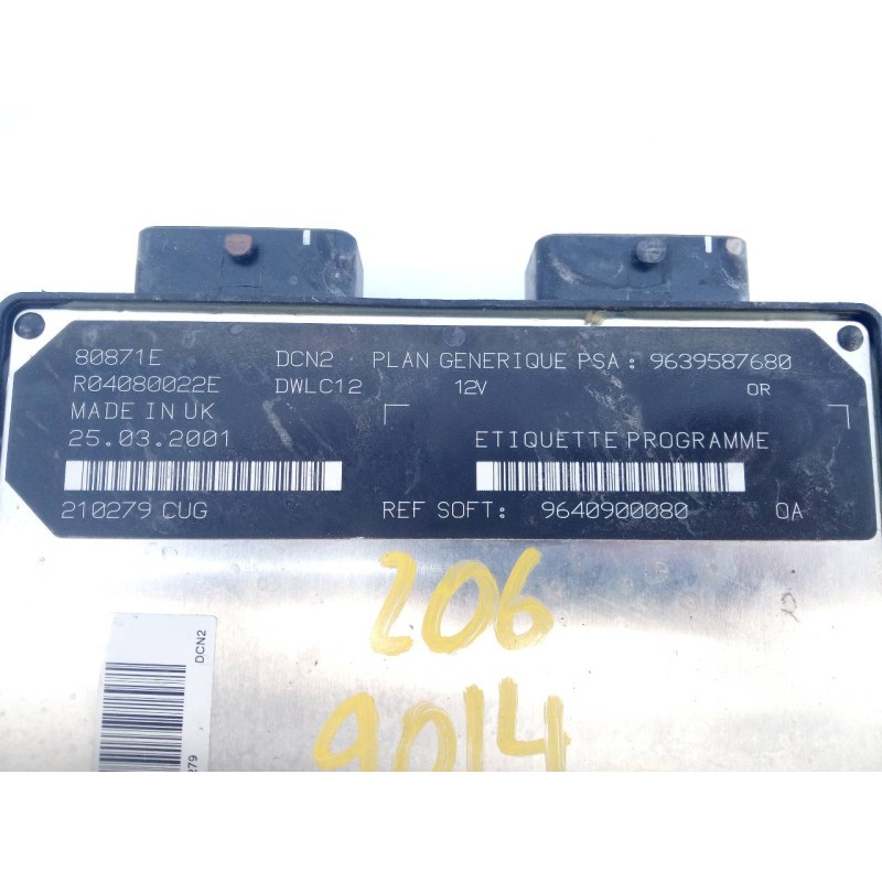 Recambio de centralita motor uce para peugeot 206 berlina x-line referencia OEM IAM R04080022E 9640900080 E3-B4-9-4