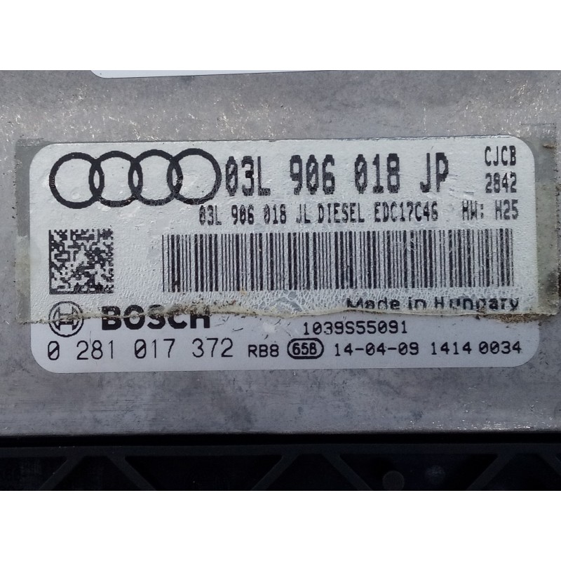 Recambio de centralita motor uce para audi a5 sportback (8t) 2.0 tdi (105kw) referencia OEM IAM 03L906018JP 1039S55091 E2-A1-10-