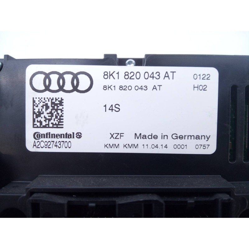 Recambio de mando climatizador para audi a5 sportback (8t) 2.0 tdi (105kw) referencia OEM IAM 8K1820043AT  E2-A1-9-7