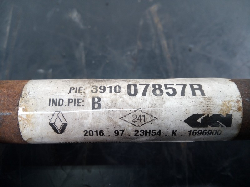 Recambio de transmision delantera derecha para dacia sandero stepway ambiance referencia OEM IAM 391007857R  P1-A6-23