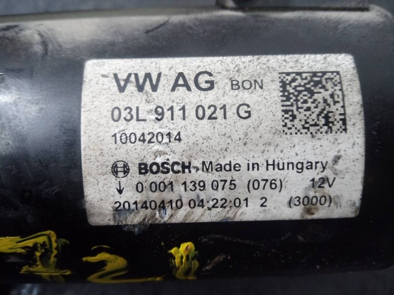 Recambio de motor arranque para audi a5 sportback (8t) 2.0 tdi (105kw) referencia OEM IAM 03L911021G 10042014 P3-B7-19-2