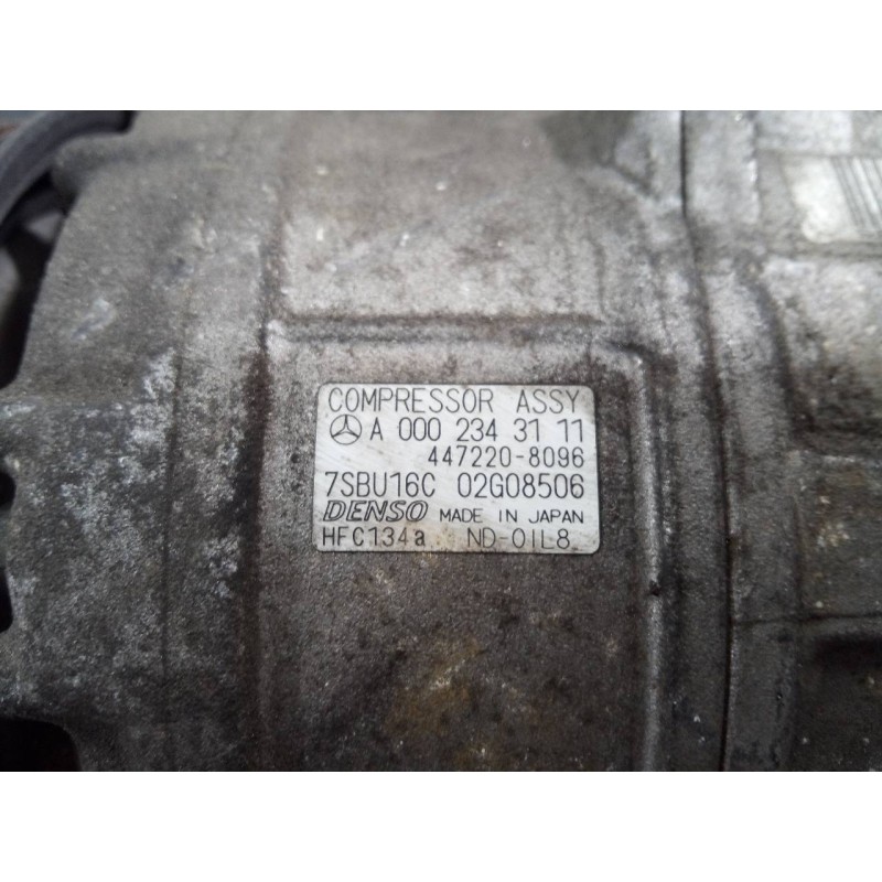 Recambio de compresor aire acondicionado para mercedes-benz sprinter 02.00  caja cerrada 213 cdi (901.6/902.661-662) referencia 