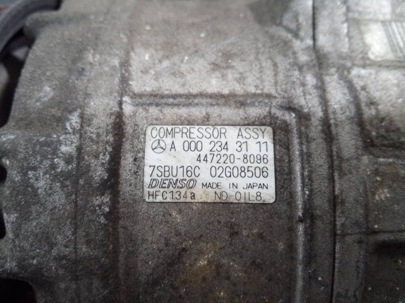 Recambio de compresor aire acondicionado para mercedes-benz sprinter 02.00  caja cerrada 213 cdi (901.6/902.661-662) referencia 
