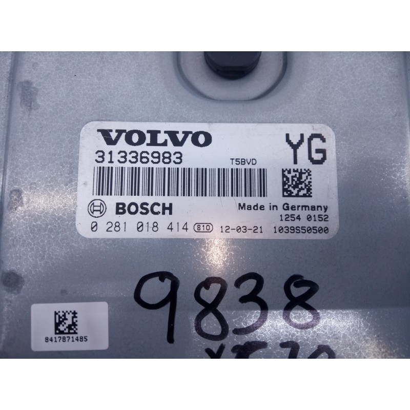 Recambio de centralita motor uce para volvo xc70 kinetic 2wd referencia OEM IAM 31336983 0281018414 E3-B5-18-3