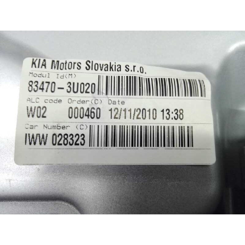 Recambio de elevalunas trasero izquierdo para kia sportage drive 4x2 referencia OEM IAM 834703U020 402353B E2-B5-8-1