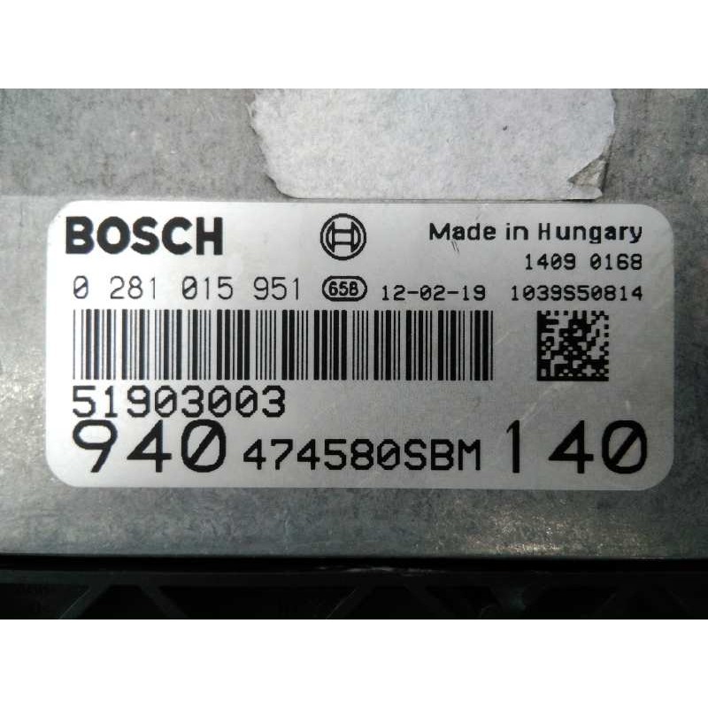 Recambio de centralita motor uce para alfa romeo giulietta (191) distinctive referencia OEM IAM 51903003 0281015951 E3-A4-8-4