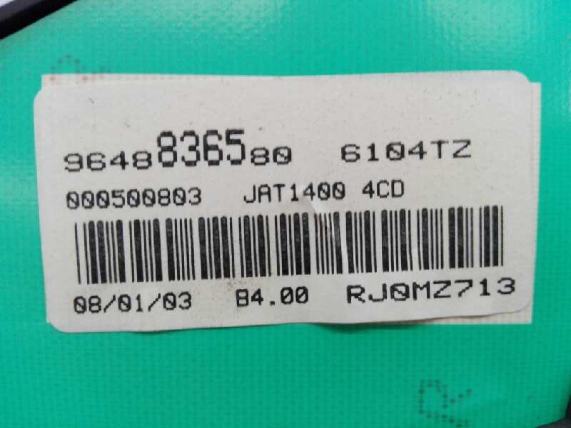 Recambio de cuadro instrumentos para peugeot 206 berlina e-music referencia OEM IAM 9648836580  E1-A4-27-2