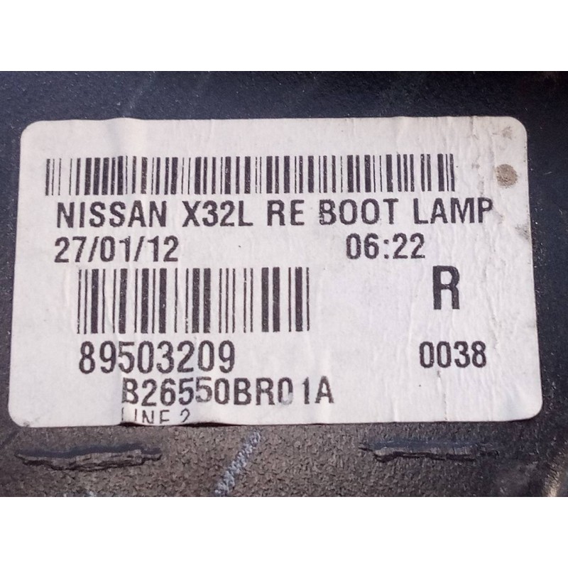 Recambio de piloto trasero derecho porton para nissan qashqai (j10) 360 referencia OEM IAM 89503209 B26550BR01A E2-A4-49-2