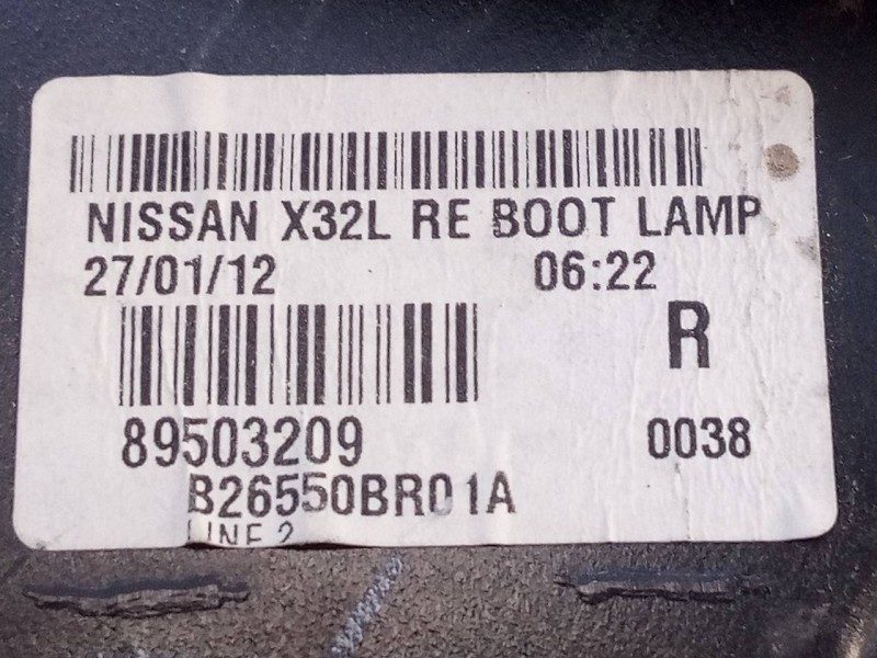 Recambio de piloto trasero derecho porton para nissan qashqai (j10) 360 referencia OEM IAM 89503209 B26550BR01A E2-A4-49-2