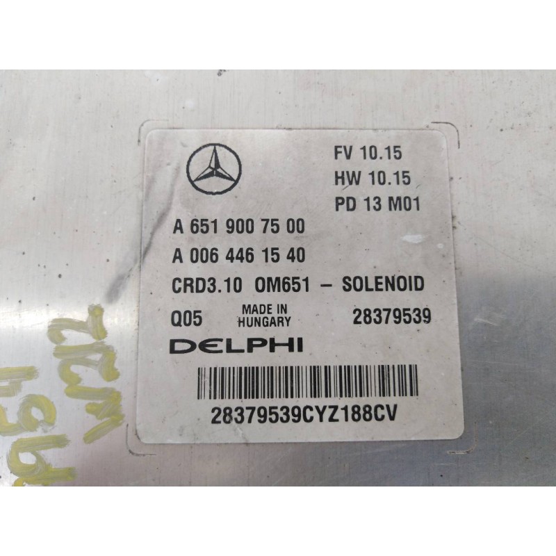 Recambio de centralita motor uce para mercedes-benz clase e (w212) lim. e 200 cdi blueefficiency executive (212.005) referencia 