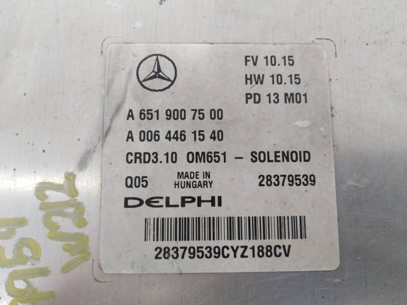 Recambio de centralita motor uce para mercedes-benz clase e (w212) lim. e 200 cdi blueefficiency executive (212.005) referencia 