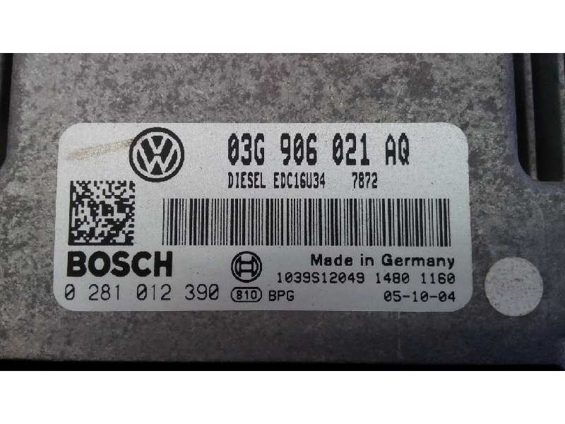 Recambio de centralita motor uce para volkswagen caddy ka/kb (2k) furgón economy referencia OEM IAM 03G906021AQ 0281012390 E2-A1