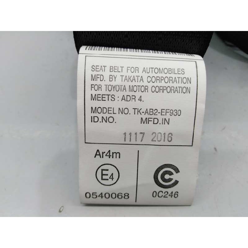 Recambio de cinturon seguridad trasero izquierdo para toyota prius+ eco referencia OEM IAM AB2EF930 C71533L16 E2-B4-9-2