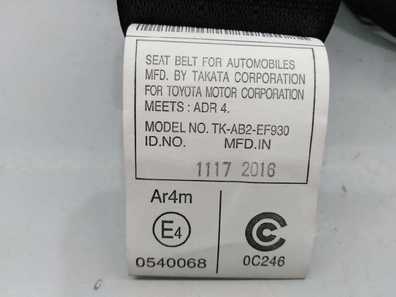 Recambio de cinturon seguridad trasero izquierdo para toyota prius+ eco referencia OEM IAM AB2EF930 C71533L16 E2-B4-9-2