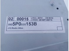 Recambio de sistema audio / radio cd para seat altea xl (5p5) stylance / style referencia OEM IAM W05P0035153B  E1-B6-26-1 2