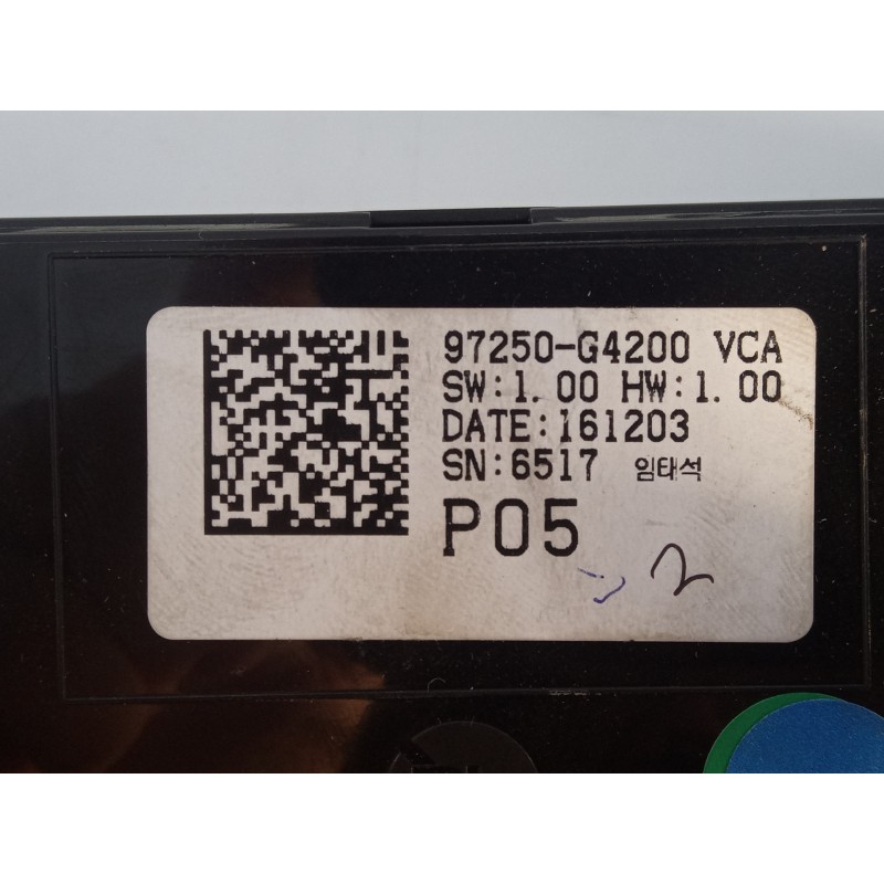 Recambio de mando climatizador para hyundai i30 (pd) essence referencia OEM IAM 97250G4200  E3-A3-43-1