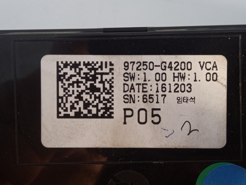 Recambio de mando climatizador para hyundai i30 (pd) essence referencia OEM IAM 97250G4200  E3-A3-43-1