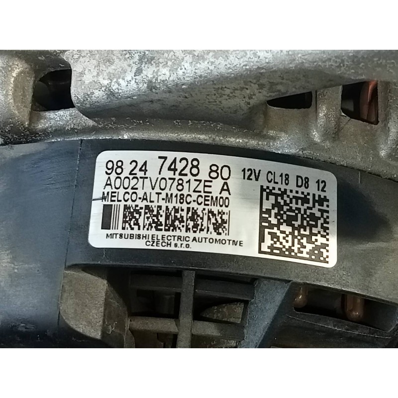 Recambio de alternador para opel grandland x selective referencia OEM IAM 9824742880 A002TV0781ZEA P3-B5-3-2