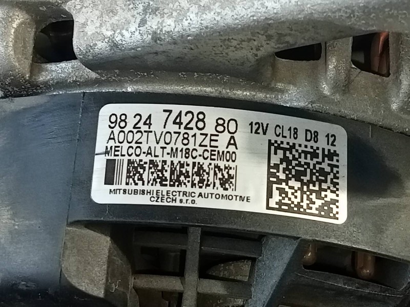Recambio de alternador para opel grandland x selective referencia OEM IAM 9824742880 A002TV0781ZEA P3-B5-3-2