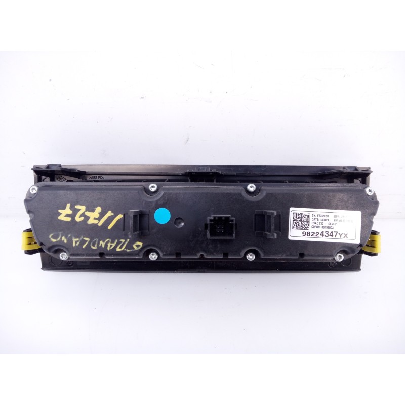 Recambio de mando climatizador para opel grandland x selective referencia OEM IAM 98224347YX  E3-A5-25-2