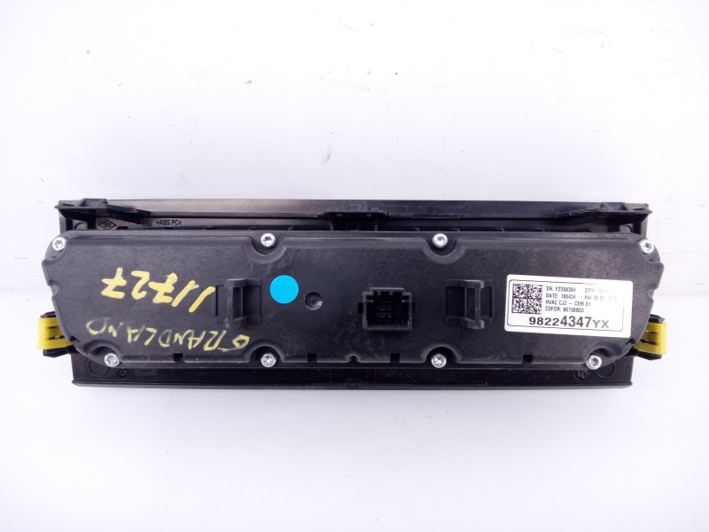 Recambio de mando climatizador para opel grandland x selective referencia OEM IAM 98224347YX  E3-A5-25-2