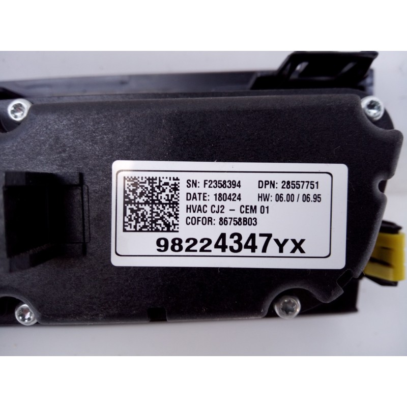 Recambio de mando climatizador para opel grandland x selective referencia OEM IAM 98224347YX  E3-A5-25-2