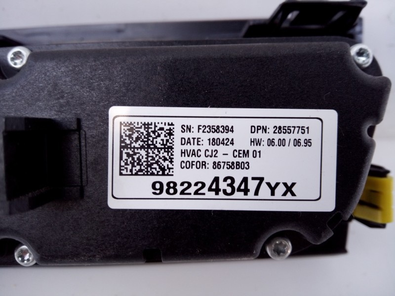 Recambio de mando climatizador para opel grandland x selective referencia OEM IAM 98224347YX  E3-A5-25-2