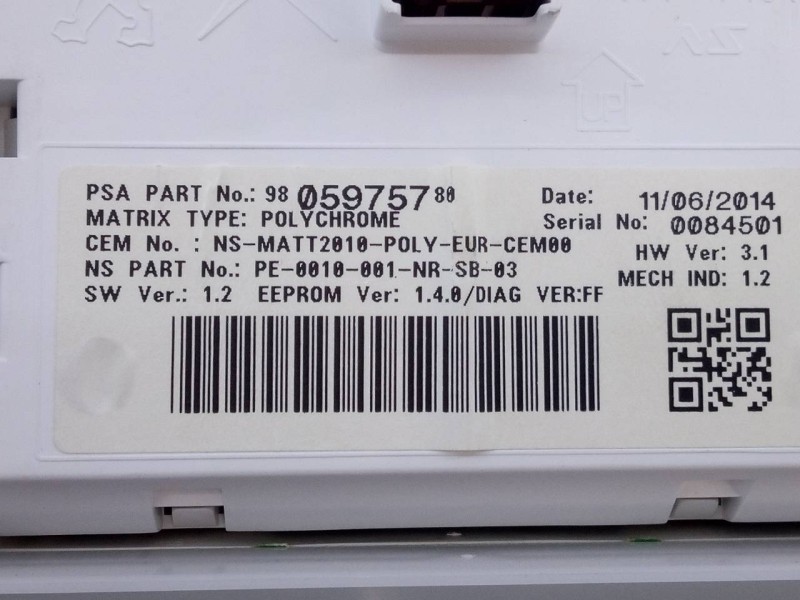 Recambio de cuadro instrumentos para peugeot 208 active referencia OEM IAM 980596918000 9805975780 E3-B2-29-1