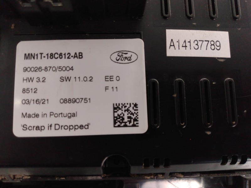 Recambio de mando climatizador para ford puma hybrid st-line referencia OEM IAM MN1T18C612AB KLXNC18C612 E3-B3-40-3
