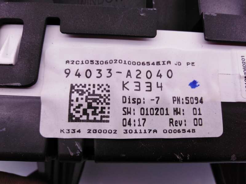 Recambio de cuadro instrumentos para kia cee´d drive referencia OEM IAM 94033A2040  E3-A3-34-4