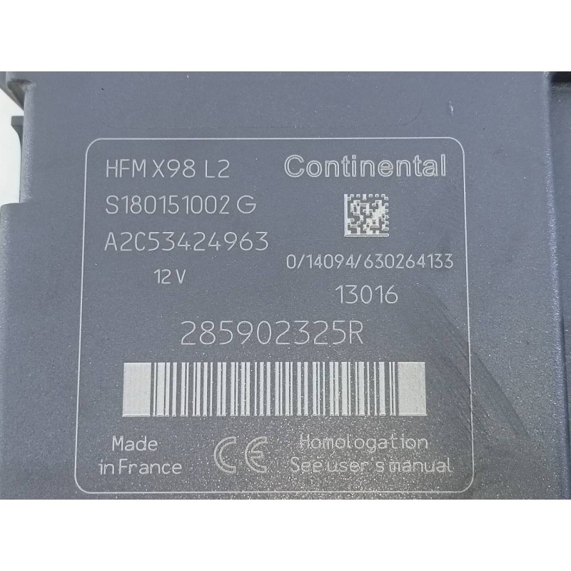 Recambio de modulo electronico para renault clio iv dynamique referencia OEM IAM 285902325R S180151002G E2-A1-38-7